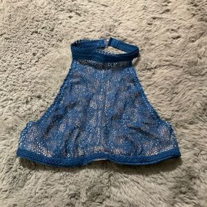 Blue halter bralette